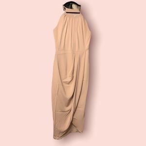 NWOT Shona Joy Draped Halter Tulip Gown
